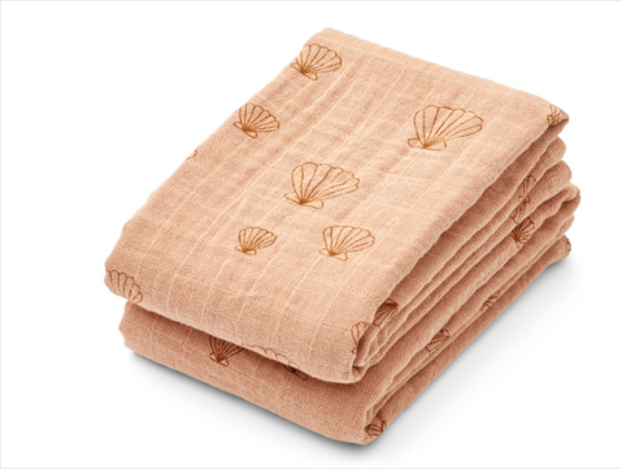 Wholesale Liewood Liewood Lewis Seashell Pale Muslin Cloth (2-Pack)