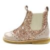 Clearance Angulus Angulus Almond Maple Glitter Ankle Boots With Perforated Pattern