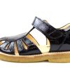 Online Angulus Angulus Sandal Black Lacquer