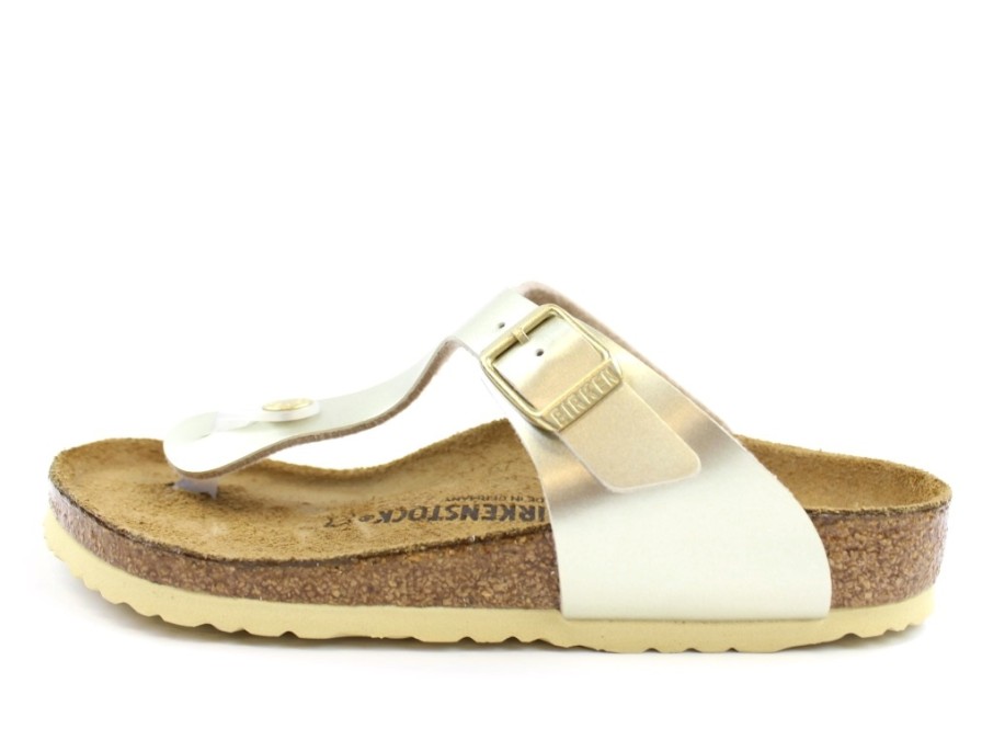 Online Birkenstock Birkenstock Gizeh Sandal Electric Metallic Gold With A Buckle (Medium-Wide)