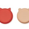 Wholesale Liewood Liewood Apple Red/Tuscany Rose Plate Olivia Silicone (2-Pack)