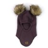 Clearance Mikk line Mikk-Line Huckleberry Elephant Hat Merino Wool With Pom-Poms