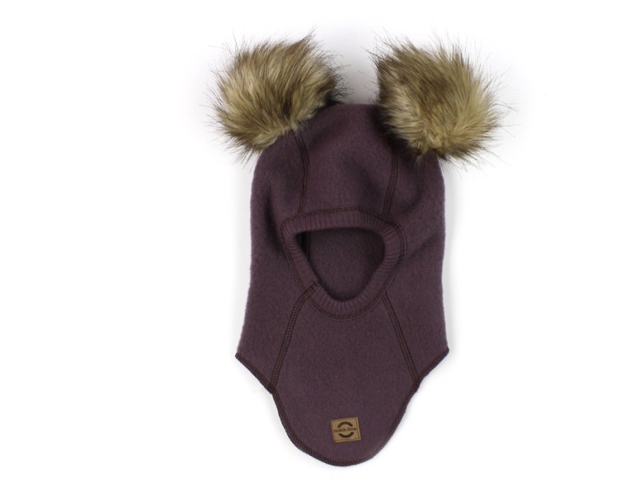 Clearance Mikk line Mikk-Line Huckleberry Elephant Hat Merino Wool With Pom-Poms