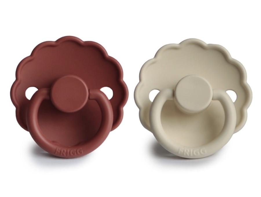 Best FRIGG Frigg Baked Clay/Cream Pacifier Daisy Silicone (2-Pack)