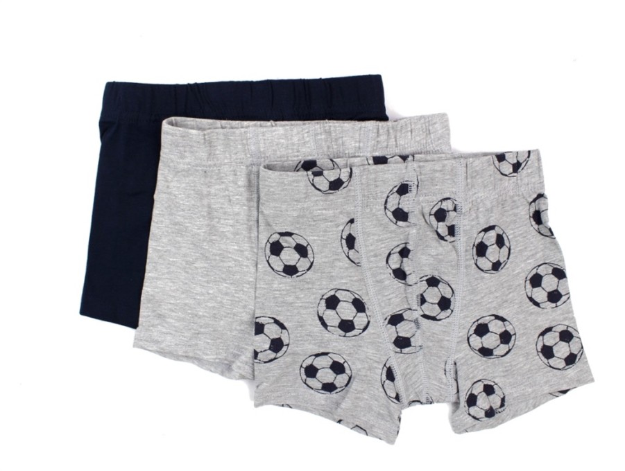 Best Name It Name It Boxershorts Grey Melange Soccer (3-Pack)