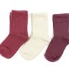 Online Name It Name It Socks Rose Wine Mix (3-Pack)