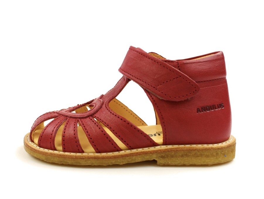 Clearance Angulus Angulus Red Sandal With Heart