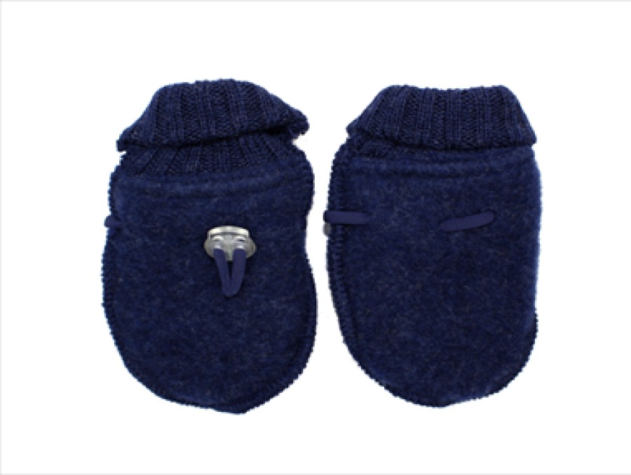 Best Joha Joha Dark Blue Melange Mittens Merino Wool