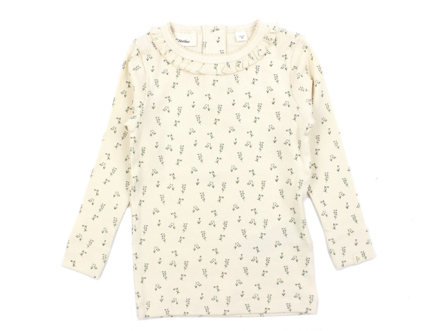 New Lil Atelier Lil Atelier Whitecap Gray/Wet Weather Top Flowers