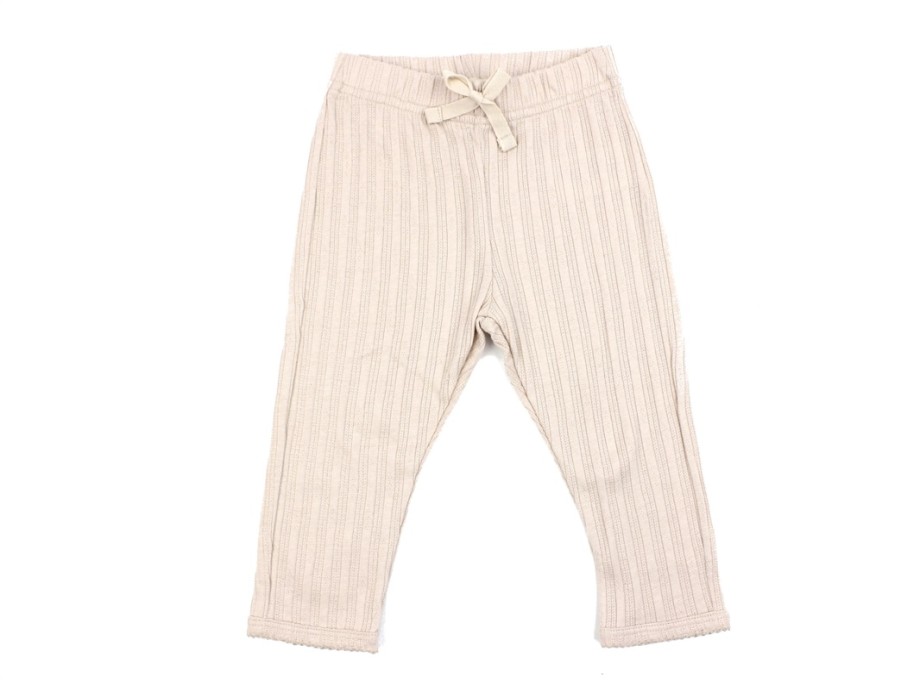 Best MarMar Copenhagen Marmar Cream Taupe Pointelle Rib Pants Modal