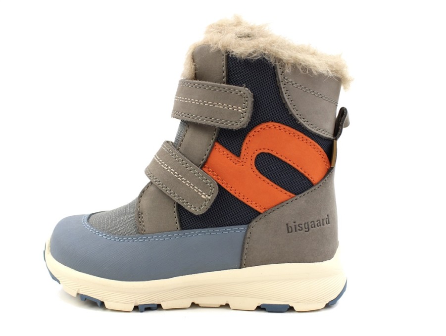 Best Bisgaard Bisgaard Grey Winter Boot Spencer With Velcro And Tex