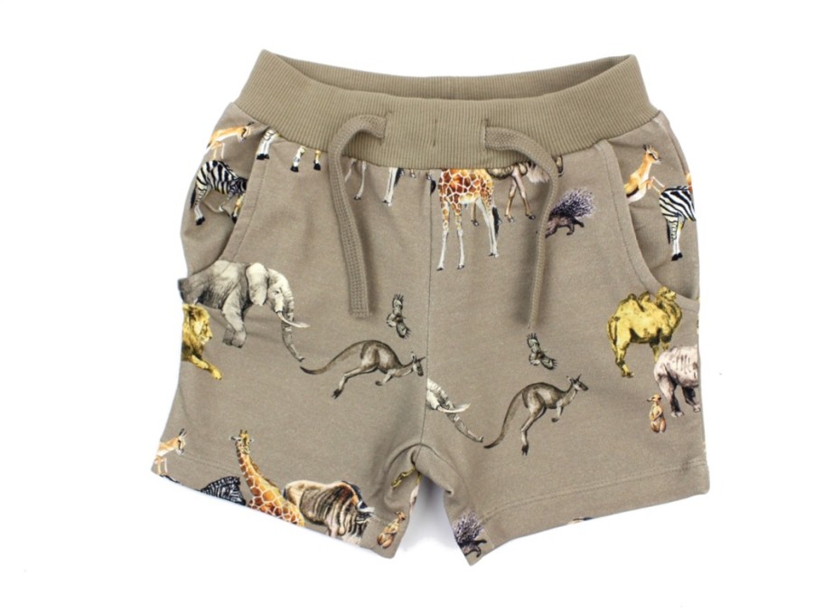 New Name It Name It Shorts Sweat Weathered Teak Animal Print