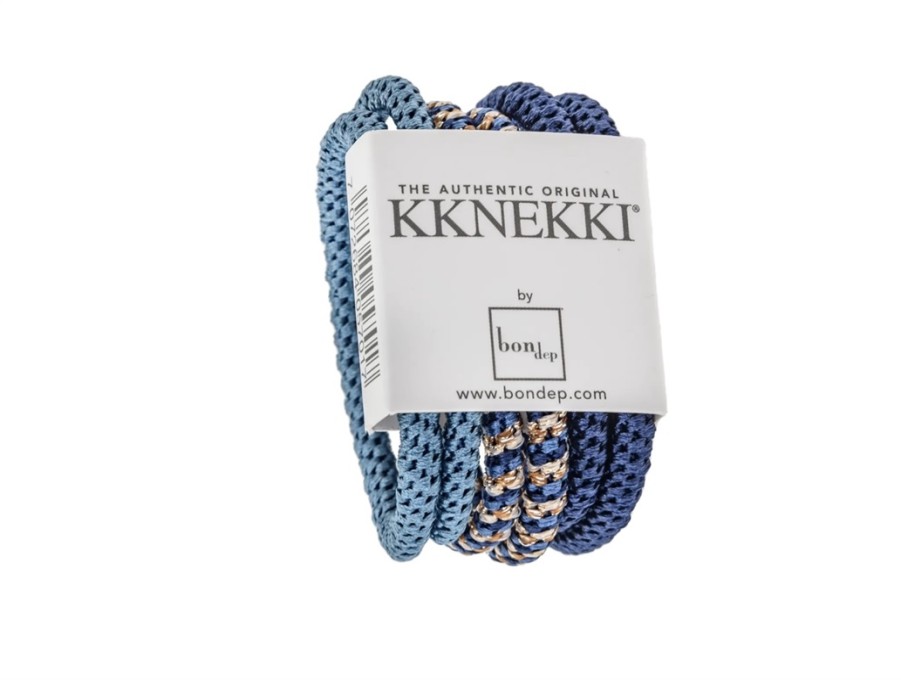 New Kknekki Kknekki Hair Ties Blue Mix Slim (6-Pack)