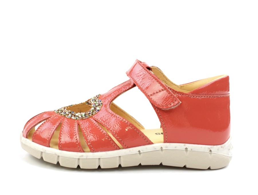 Wholesale Angulus Angulus Coral Sandal With Heart, Glitter Patent