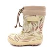 New Bisgaard Bisgaard Winter Rubber Boot Beige Leaves With Wool Lining