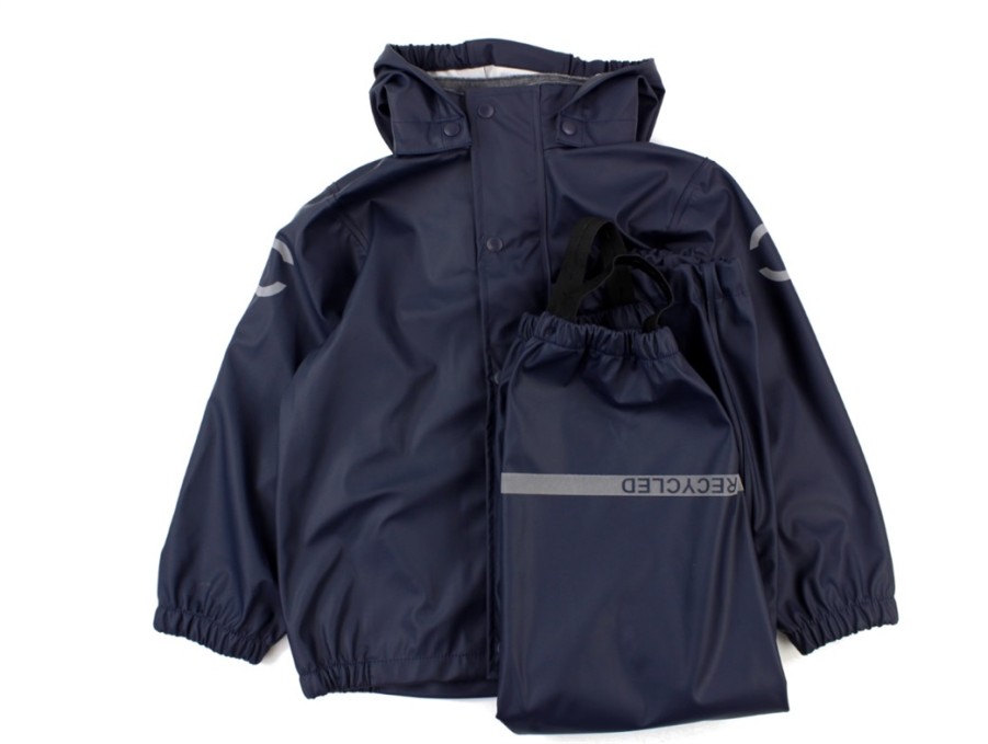 Hot Mikk line Mikk-Line Rainwear Pants And Jacket Blue Nights