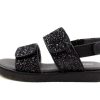 Best Angulus Angulus Black Glitter Sandal Velcro