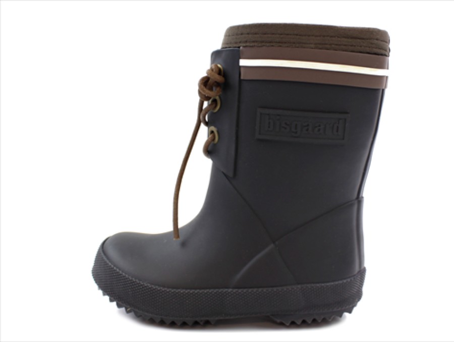 Hot Bisgaard Bisgaard Winter Rubber Boot Lace Black With Wool Lining