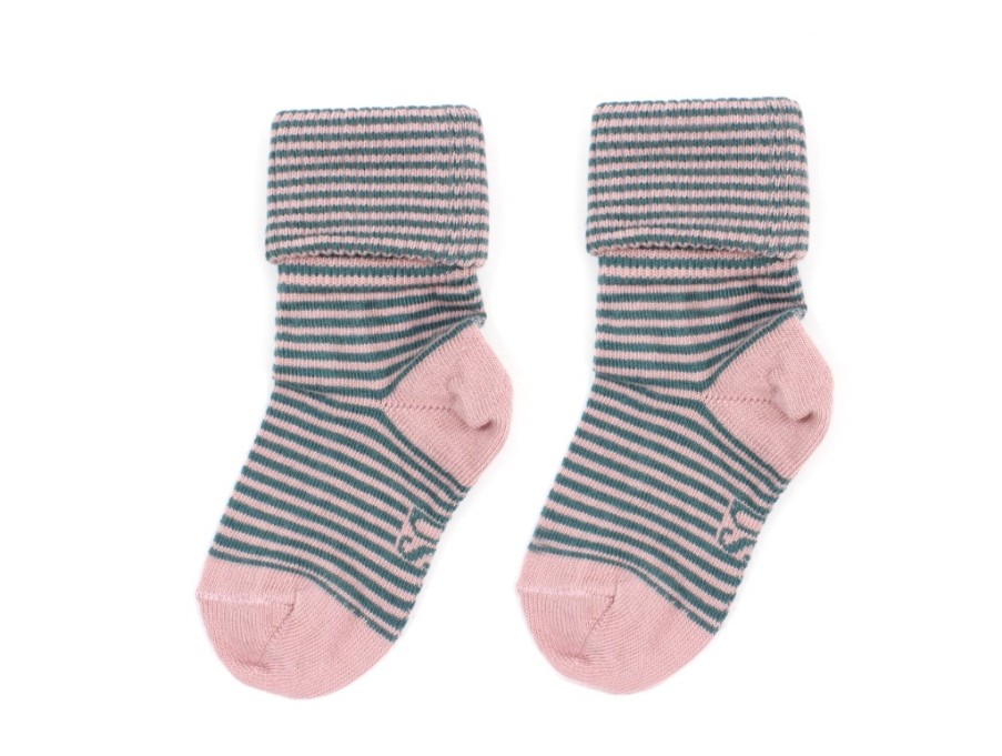 Best Soft Gallery Mp/Soft Gallery Socks Cotton Pale Mauve Seersucker Stripe (3-Pack)