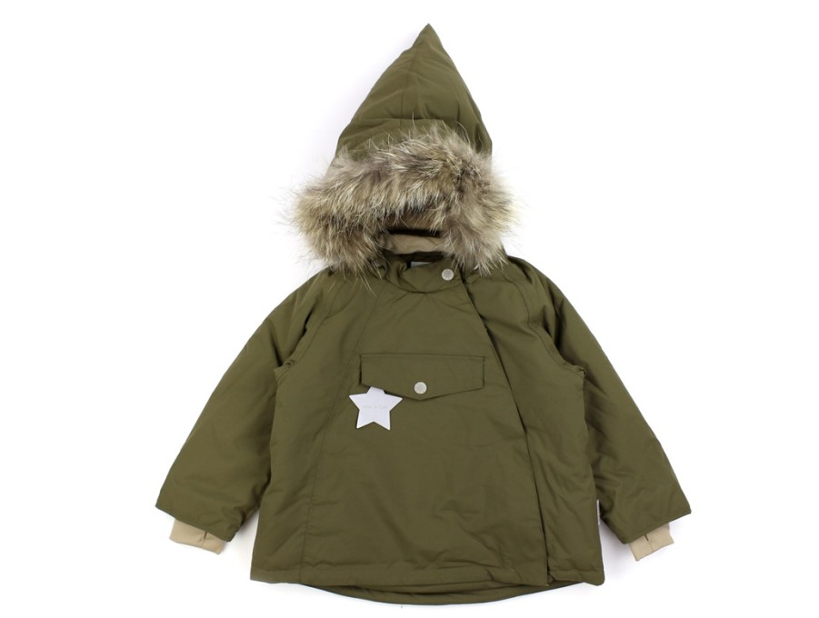 New Mini A Ture Mini A Ture Capers Green Winter Jacket Wang Fur