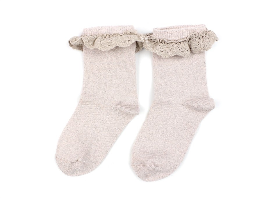 Online Name It Name It Rose Smoke Glitter Ruffle Socks (2-Pack)