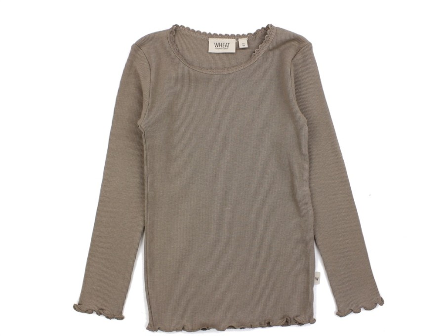 Best Wheat Wheat Soft Brown T-Shirt Reese Rib Lace