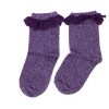 Online Name It Name It Plum Purple Glitter Ruffle Socks (2-Pack)