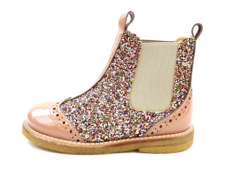 Best Angulus Angulus Ancle Boot Dark Peach/Multi Glitter (Narrow)