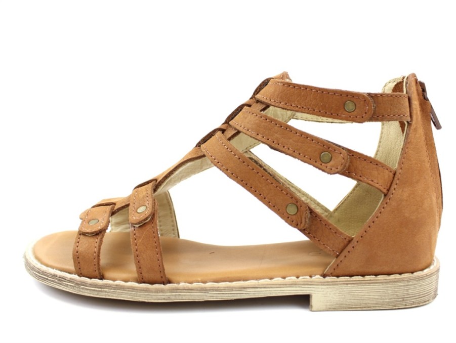 Online Arauto RAP Arauto Rap Sandal Cognac Aska With Velcro And Zipper