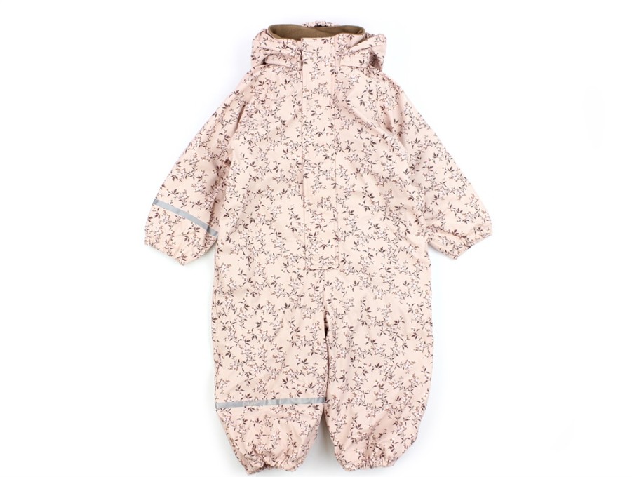 Clearance Celavi Celavi Rainsuit Peach Whip Flowers With Fleece Lining