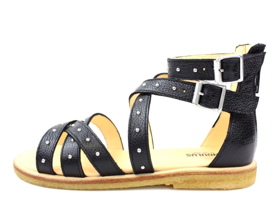 Wholesale Angulus Angulus Sandal Black With Studs And Zippers