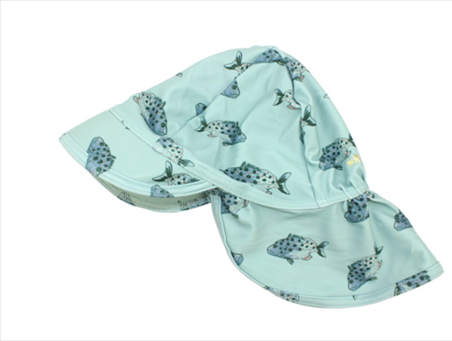 New Soft Gallery Soft Gallery Bathing Hat Alex Jadeite Spot Fish