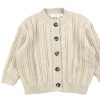 New Petit Piao Petit Piao Nature White Chunky Cardigan