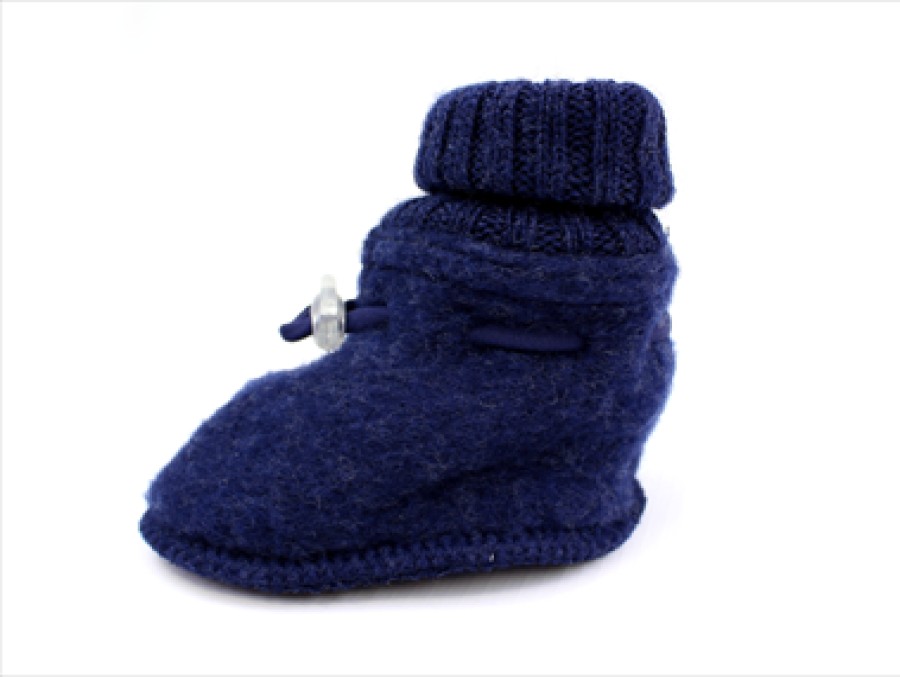 Clearance Joha Joha Booties Dark Blue Melange Merino Wool