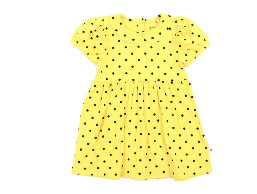 New Mini Rodini Mini Rodini Yellow Dress Polka Dots