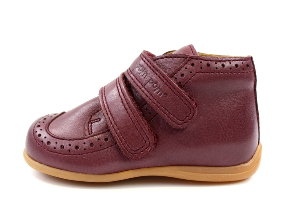 New Pom Pom Pom Pom Toddler Shoes Wine With Velcro