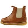 Hot Angulus Angulus Cognac/Beige Ankle Boots With Perforated Pattern