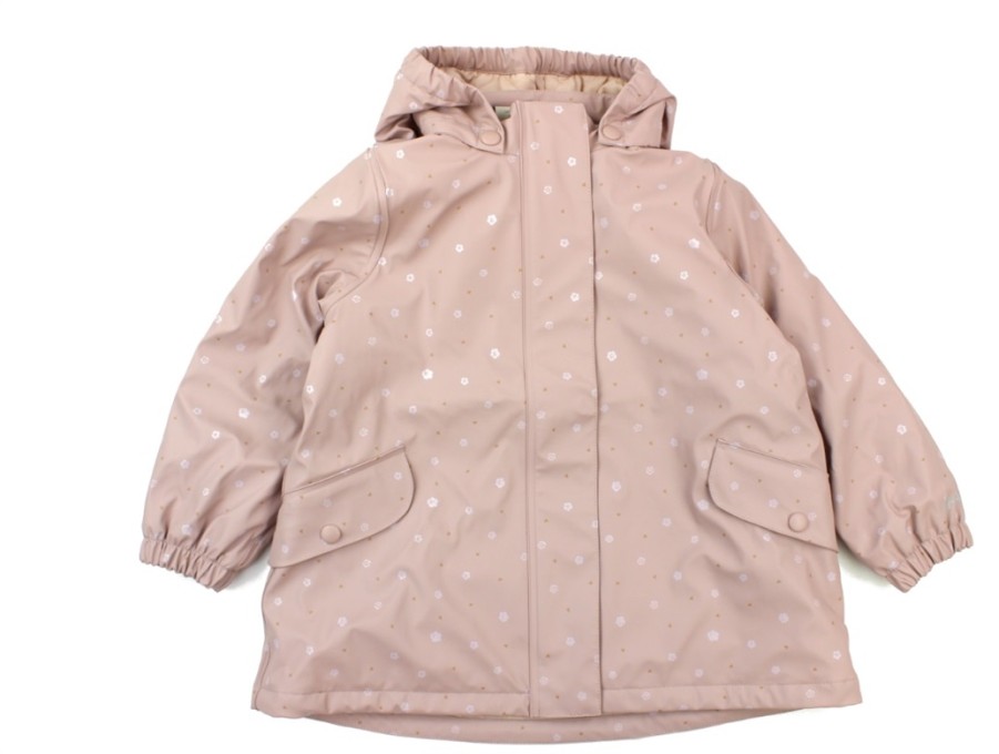 Hot Wheat Wheat Themal Rain Jacket Rika Powder Rose Flowers