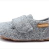 Clearance Bisgaard Bisgaard Grey Slippers With Velcro