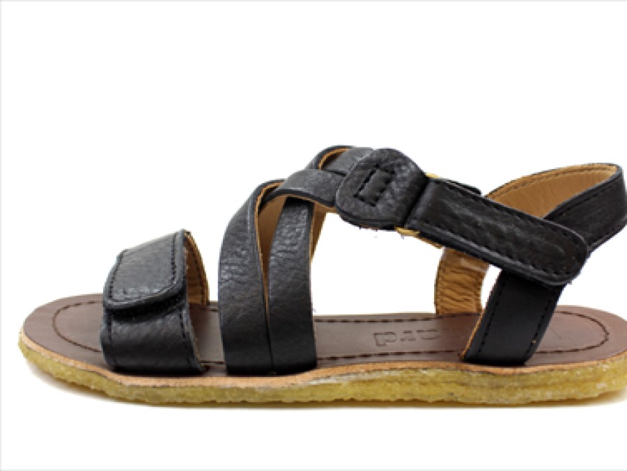 Best Bisgaard Bisgaard Sandal Black Braid With Velcro