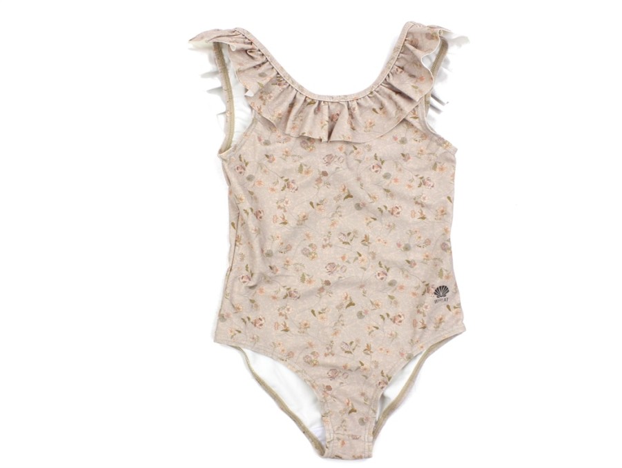 Best Wheat Wheat Purple Poppy Flowers Swimsuit Marie-Louise