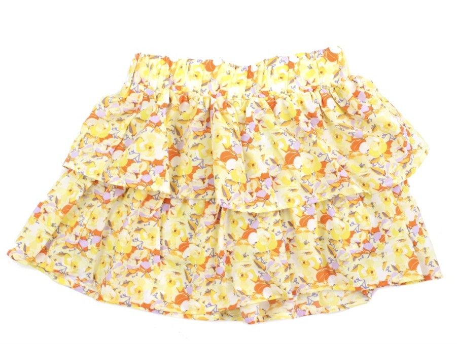 Online Name It Name It Peach Cream Skirt Flowers