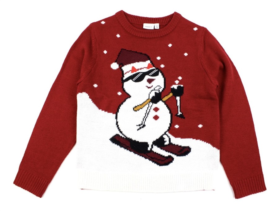 Online Name It Name It Jester Red Christmas Knit Sweater