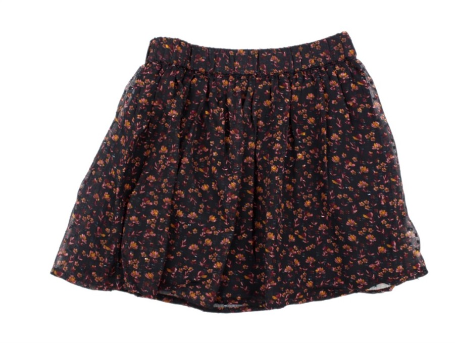 New Creamie Creamie Skirt Flower Dobby Black